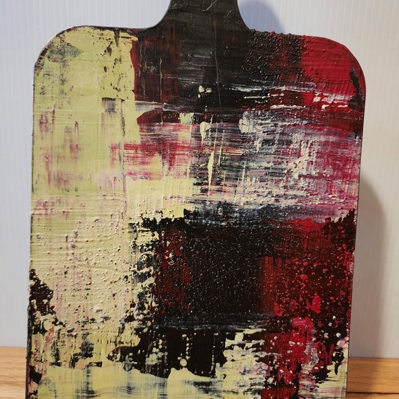 Handcrafted Charcuterie Board Table Tray Decor Artwork HandPainted Abstract - Picture 3 of 16
